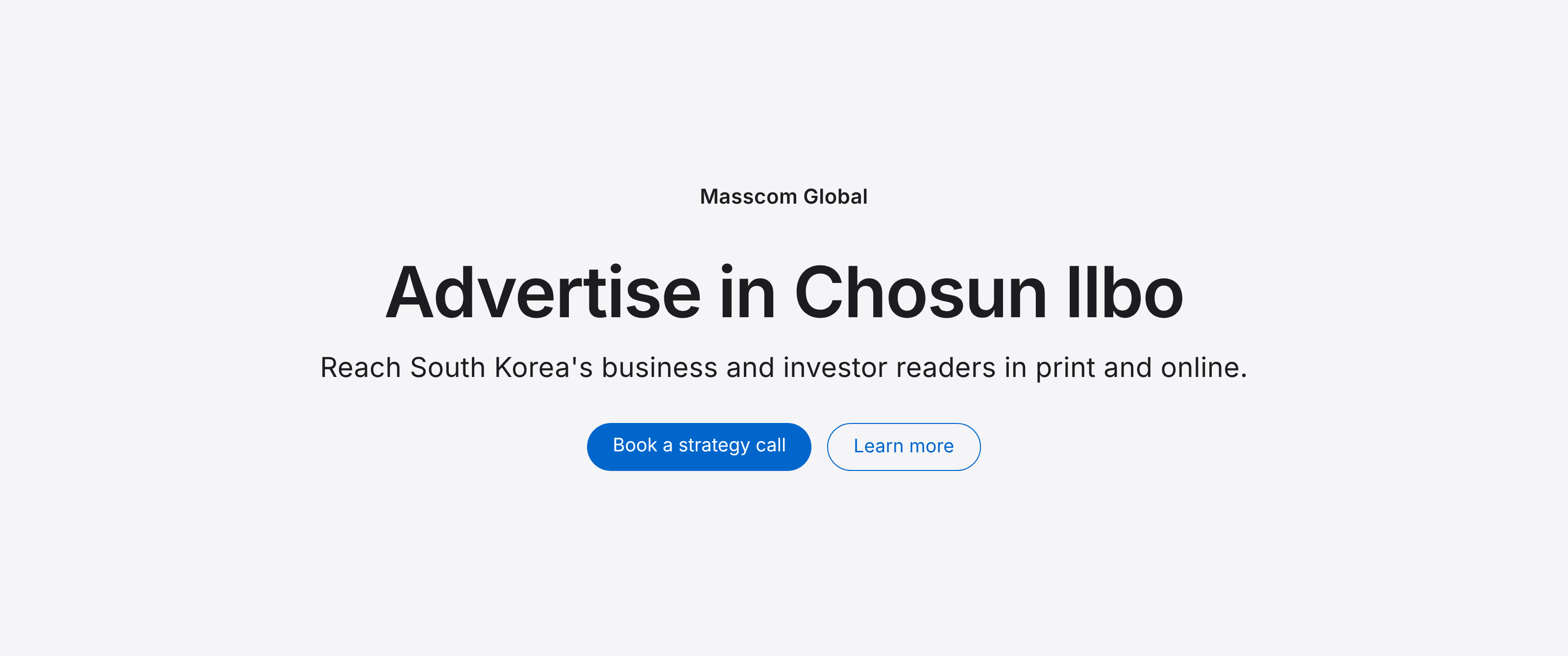 Advertise in Chosun Ilbo: reach South Korea's business and investor readers