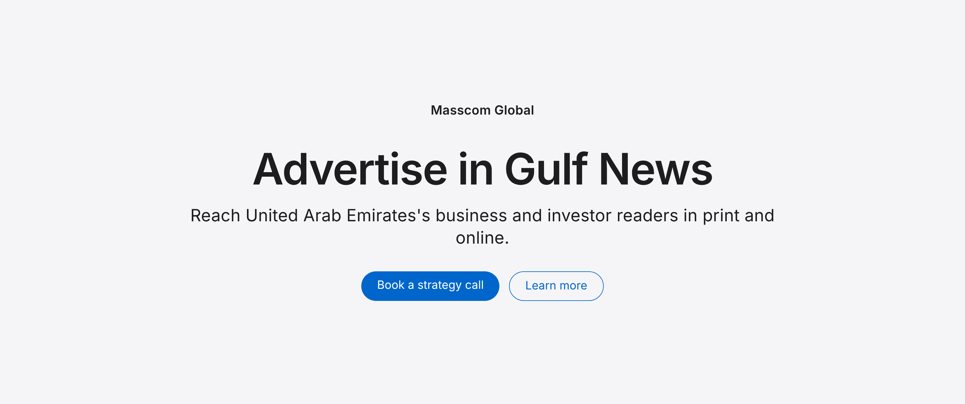 Advertise in Gulf News: reach United Arab Emirates's business and investor readers