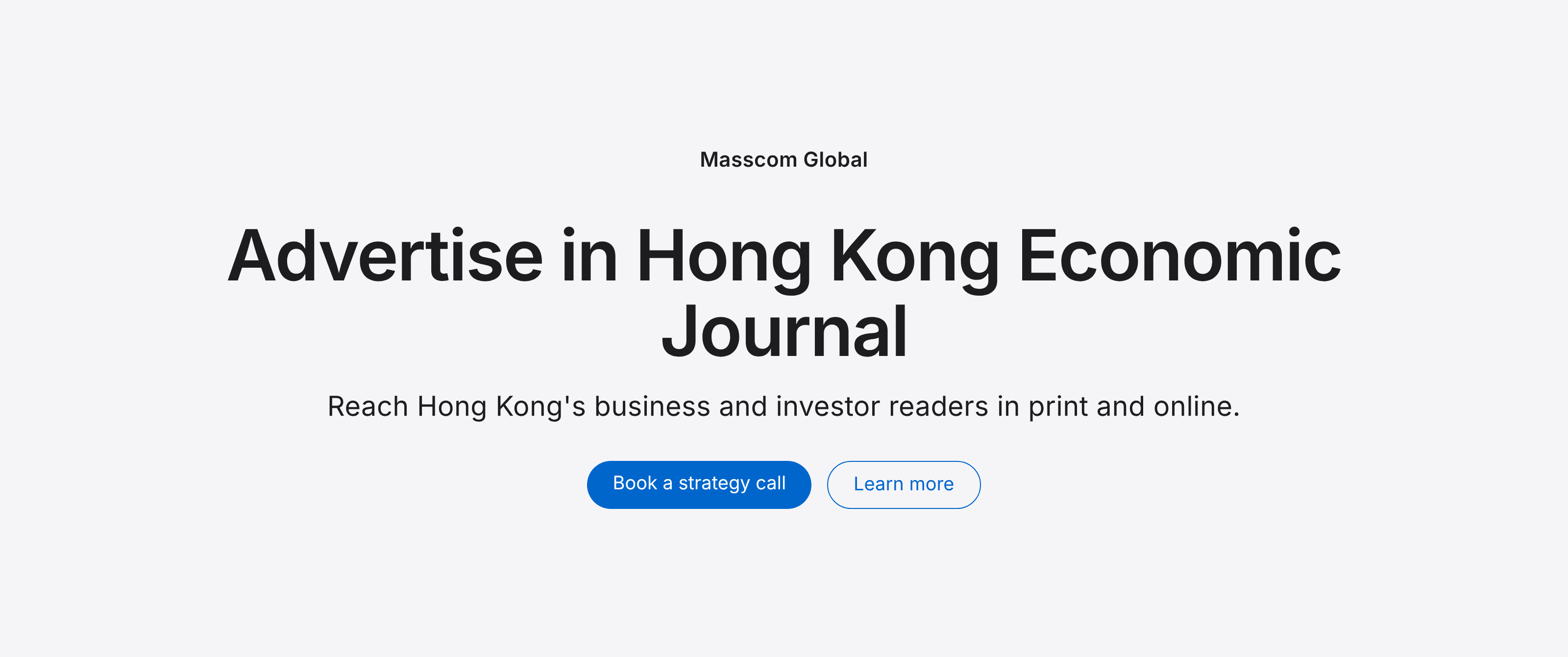Advertise in Hong Kong Economic Journal: reach Hong Kong's business and investor readers