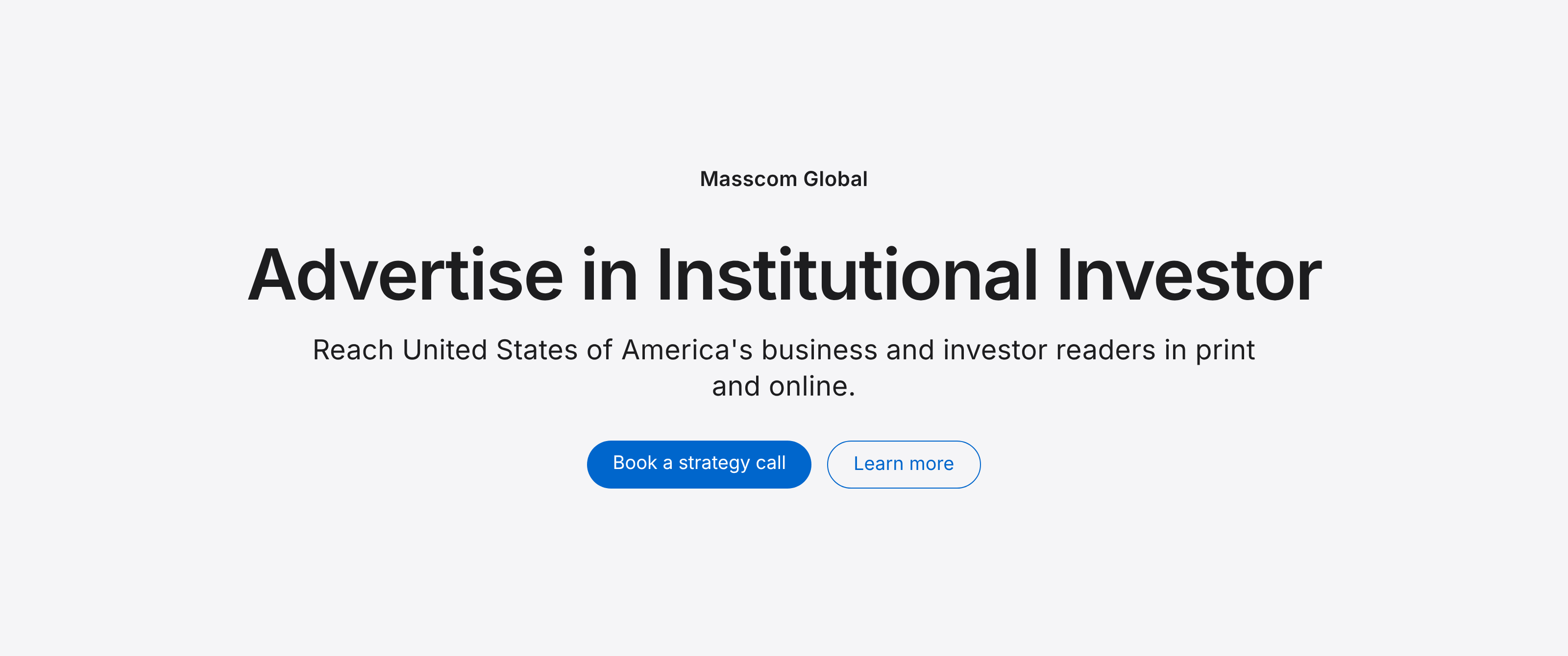 Advertise in Institutional Investor: reach United States of America's business and investor readers