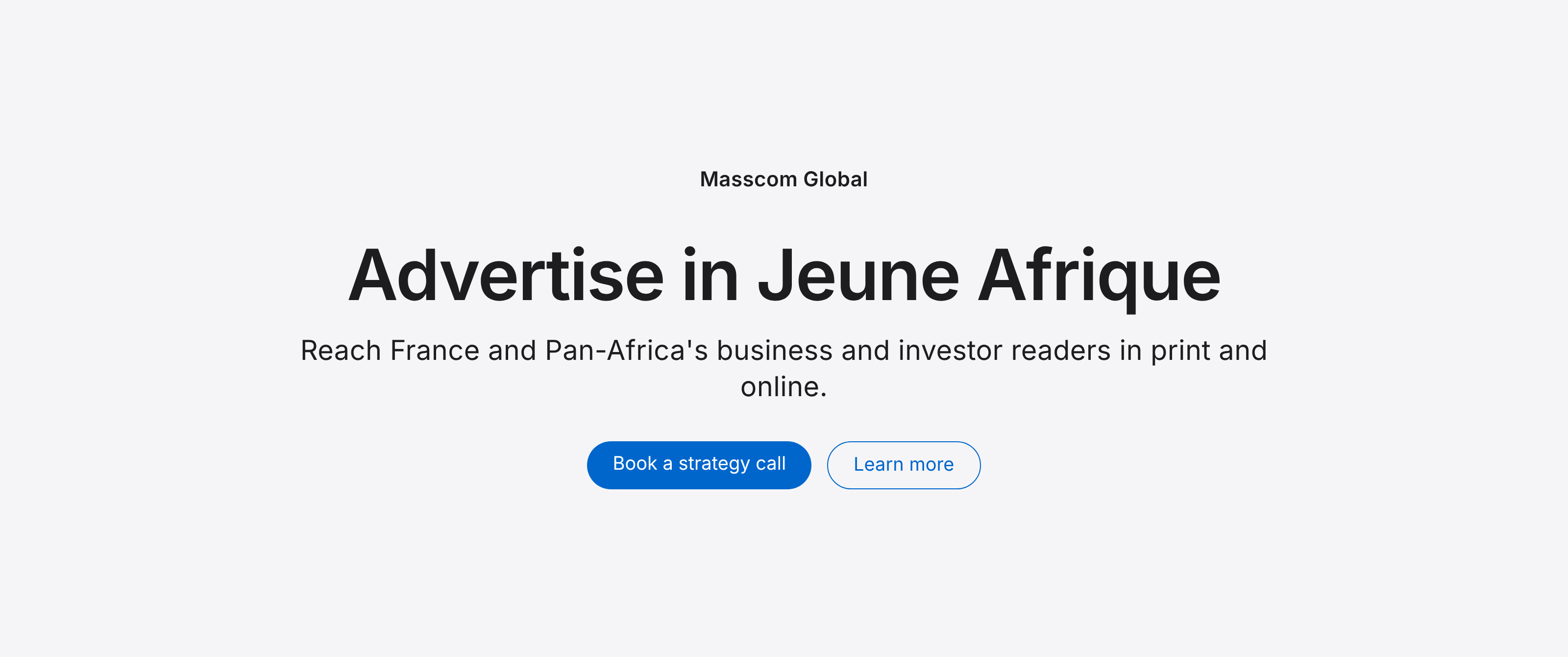 Advertise in Jeune Afrique: reach France and Pan-Africa's business and investor readers