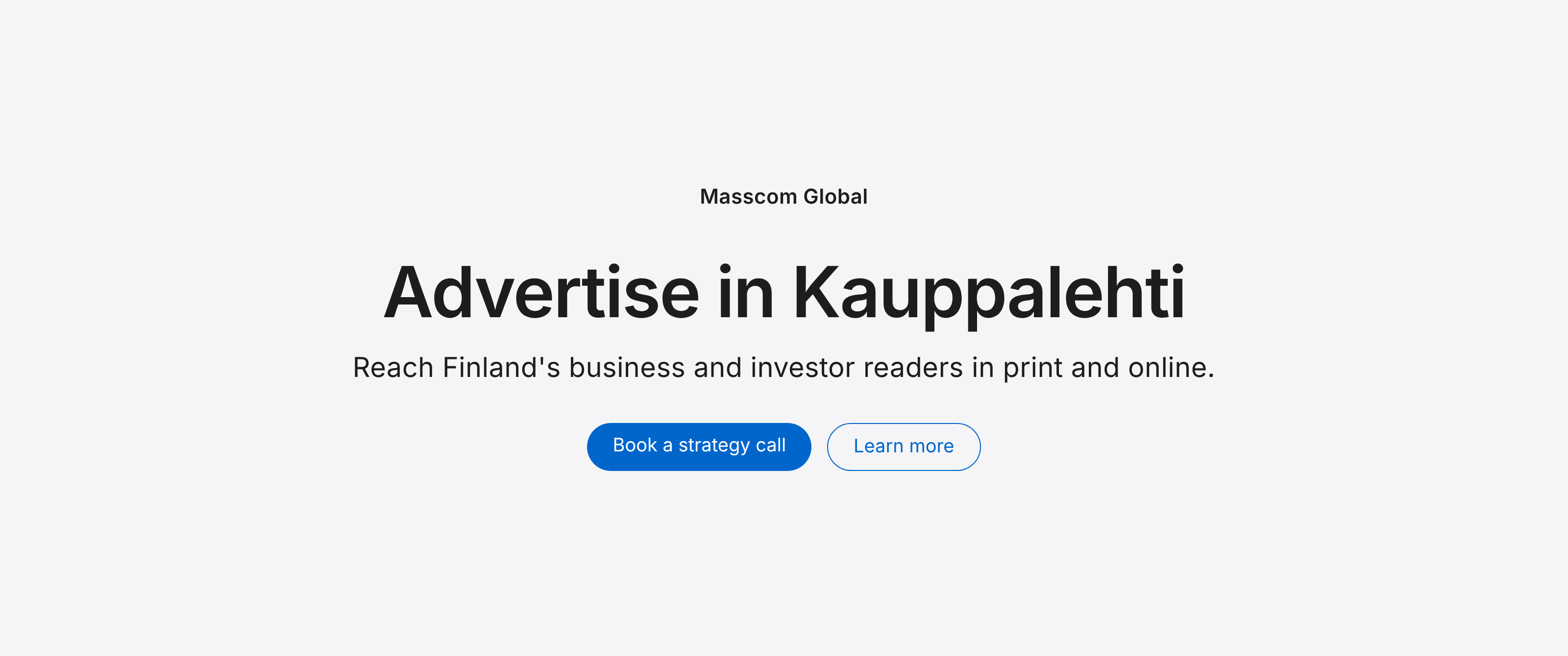 Advertise in Kauppalehti: reach Finland's business and investor readers