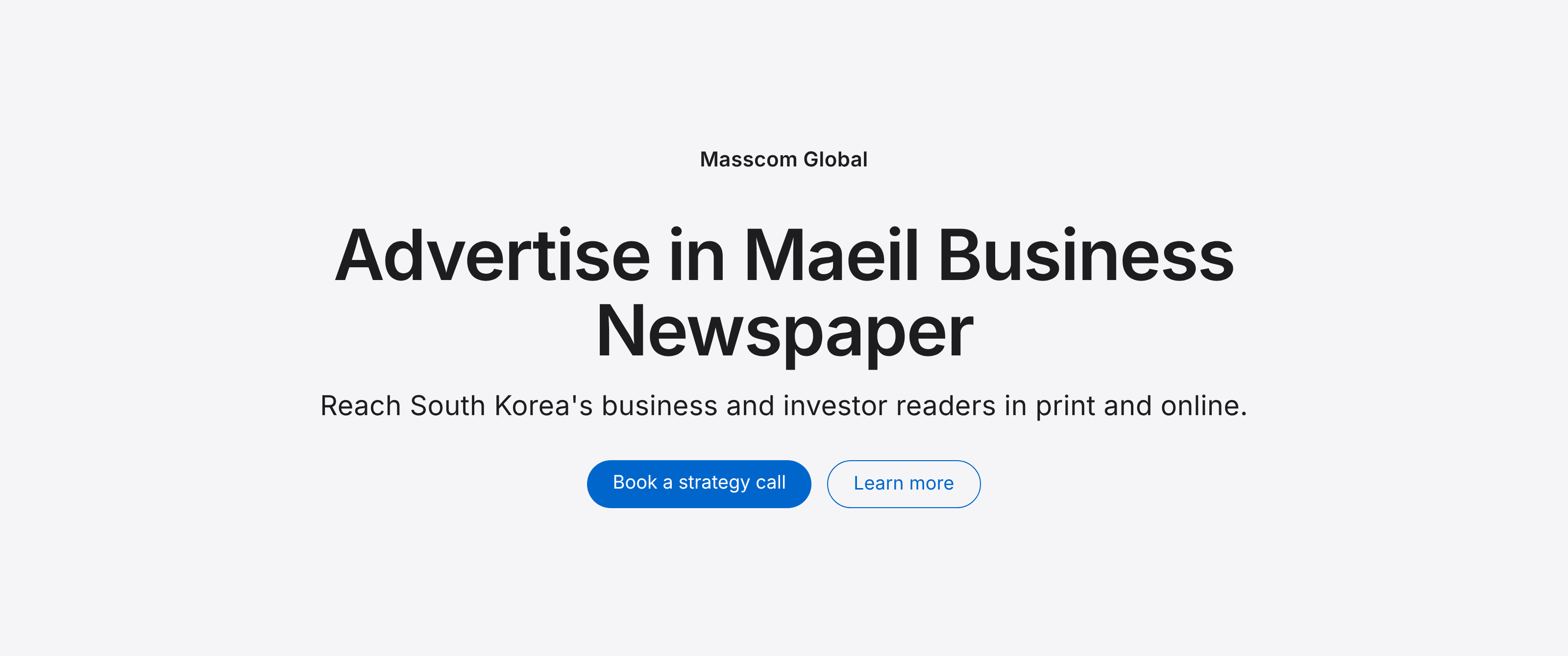 Advertise in Maeil Business Newspaper: reach South Korea's business and investor readers