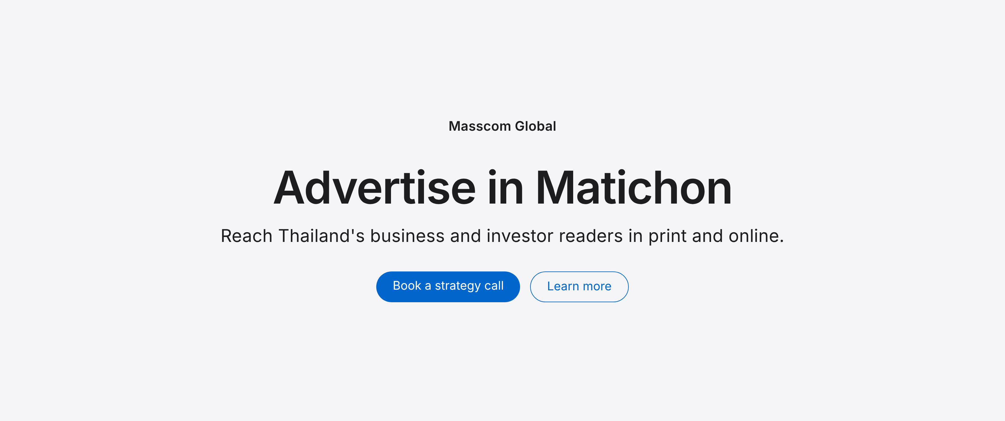 Advertise in Matichon: reach Thailand's business and investor readers