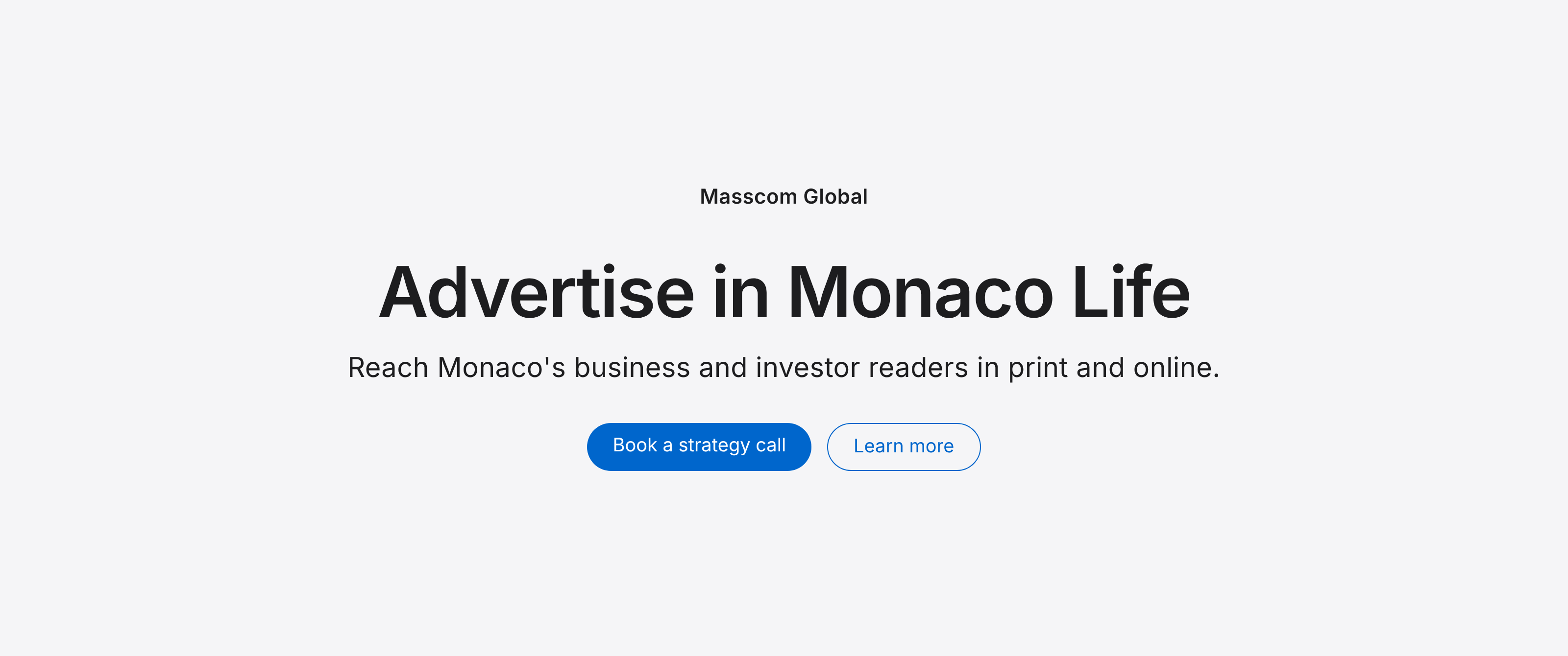 Advertise in Monaco Life: reach Monaco's business and investor readers