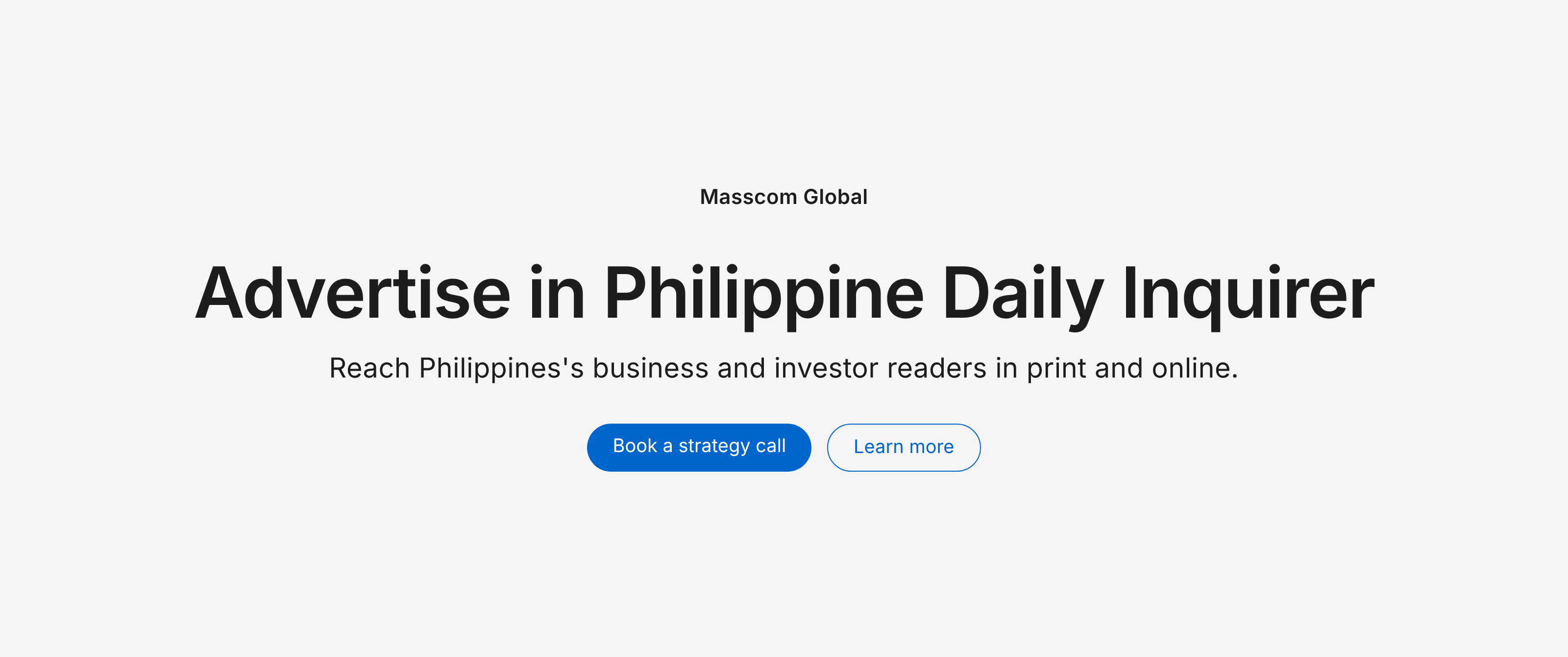 Advertise in Philippine Daily Inquirer: reach Philippines's business and investor readers
