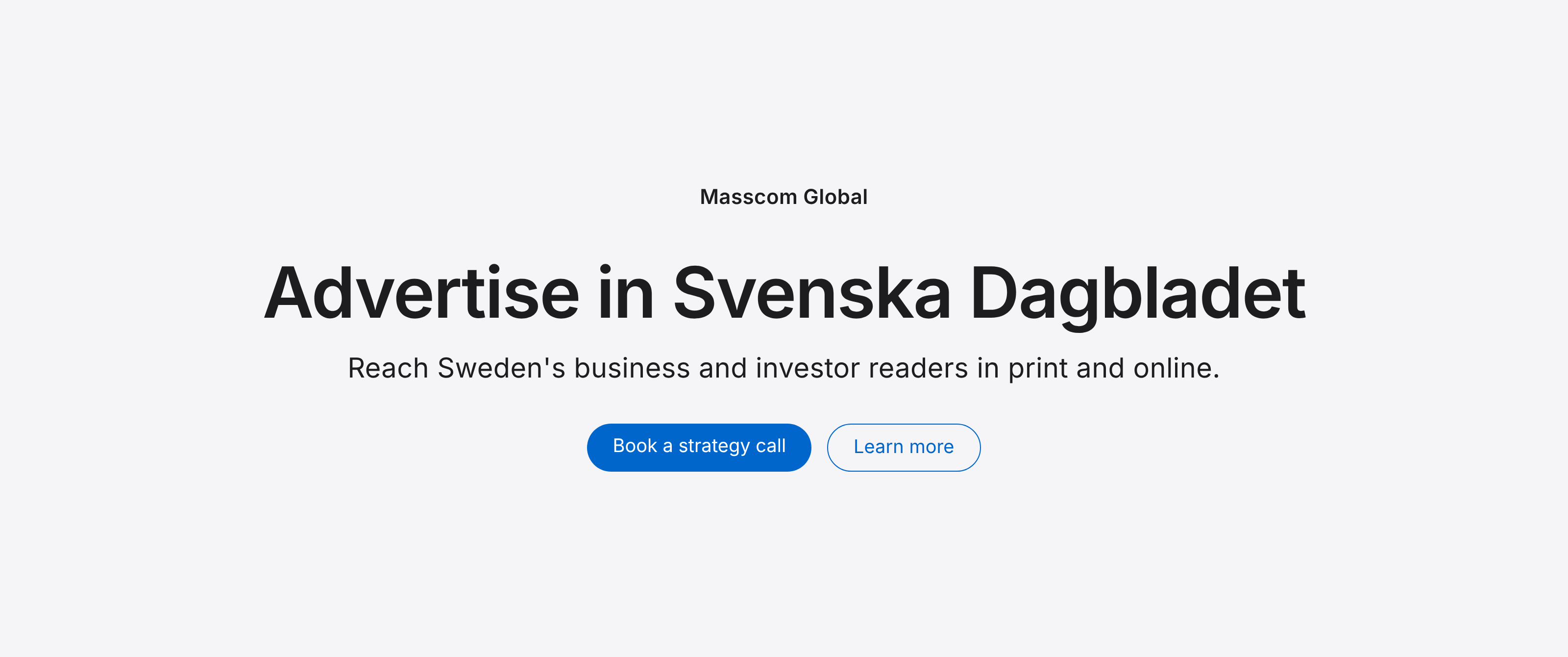 Advertise in Svenska Dagbladet: reach Sweden's business and investor readers