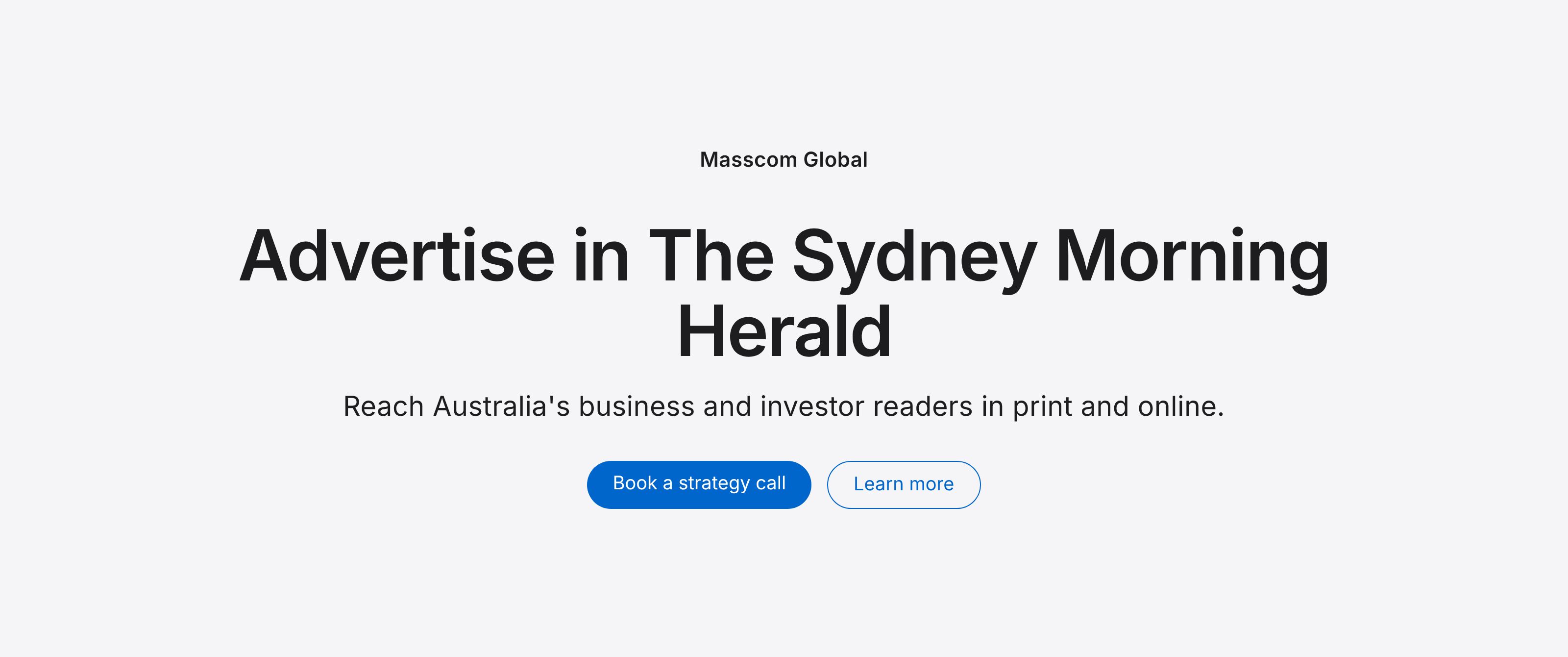 Advertise in The Sydney Morning Herald: reach Australia's business and investor readers