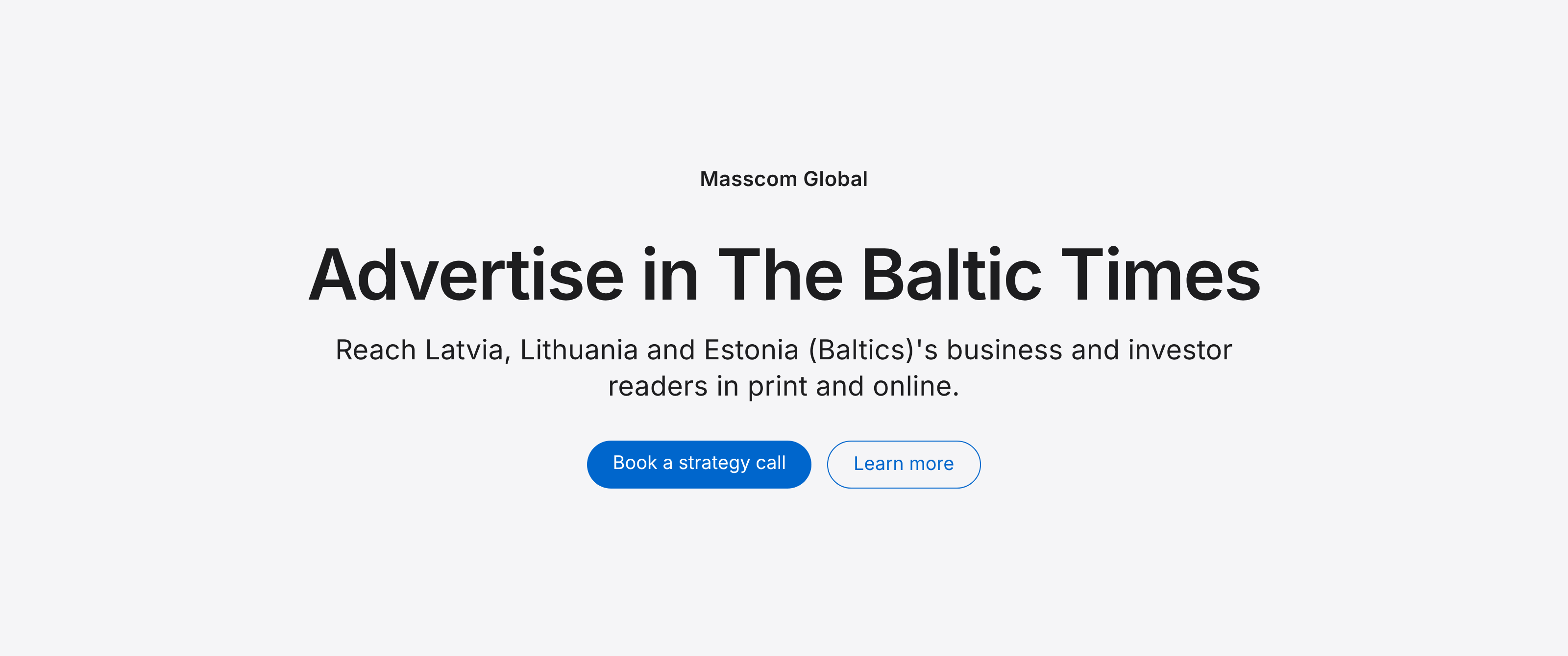 Advertise in The Baltic Times: reach Latvia, Lithuania and Estonia (Baltics)'s business and investor readers