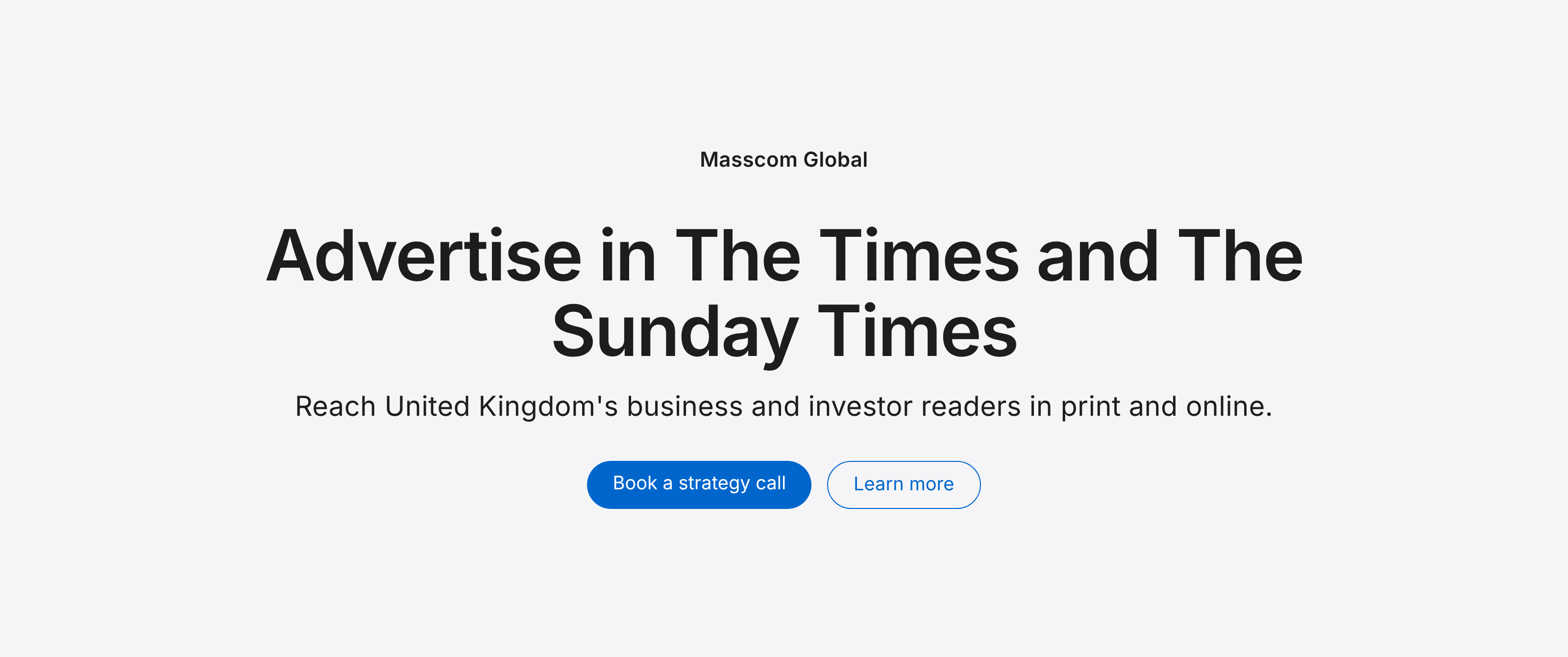 Advertise in The Times and The Sunday Times: reach United Kingdom's business and investor readers
