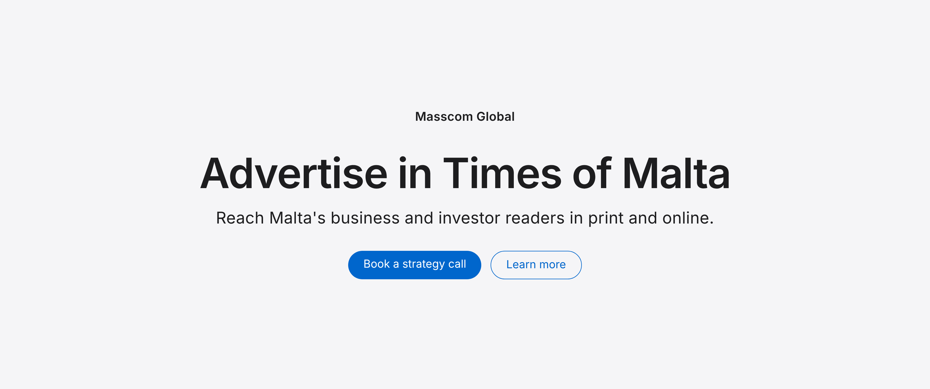Advertise in Times of Malta: reach Malta's business and investor readers