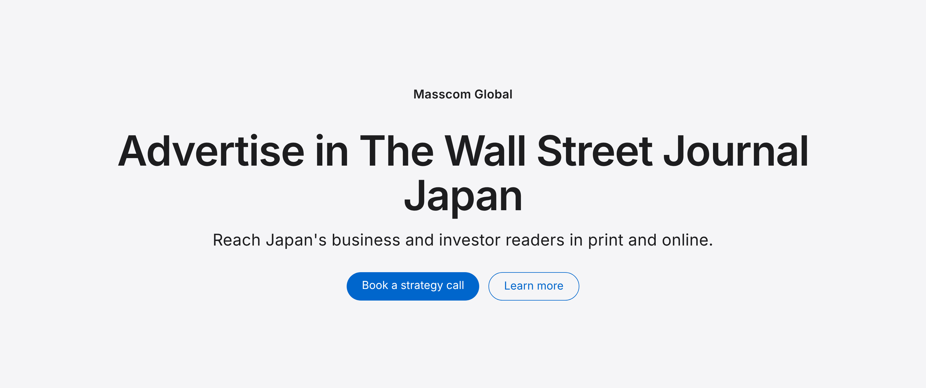 Advertise in The Wall Street Journal Japan: reach Japan's business and investor readers