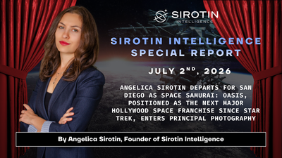 Sirotin Intelligence Founder Angelica Sirotin Departs for San Diego as Space Samurai: Oasis, Positioned as the Next Major Hollywood Space Franchise Since Star Trek, Enters Principal Photography