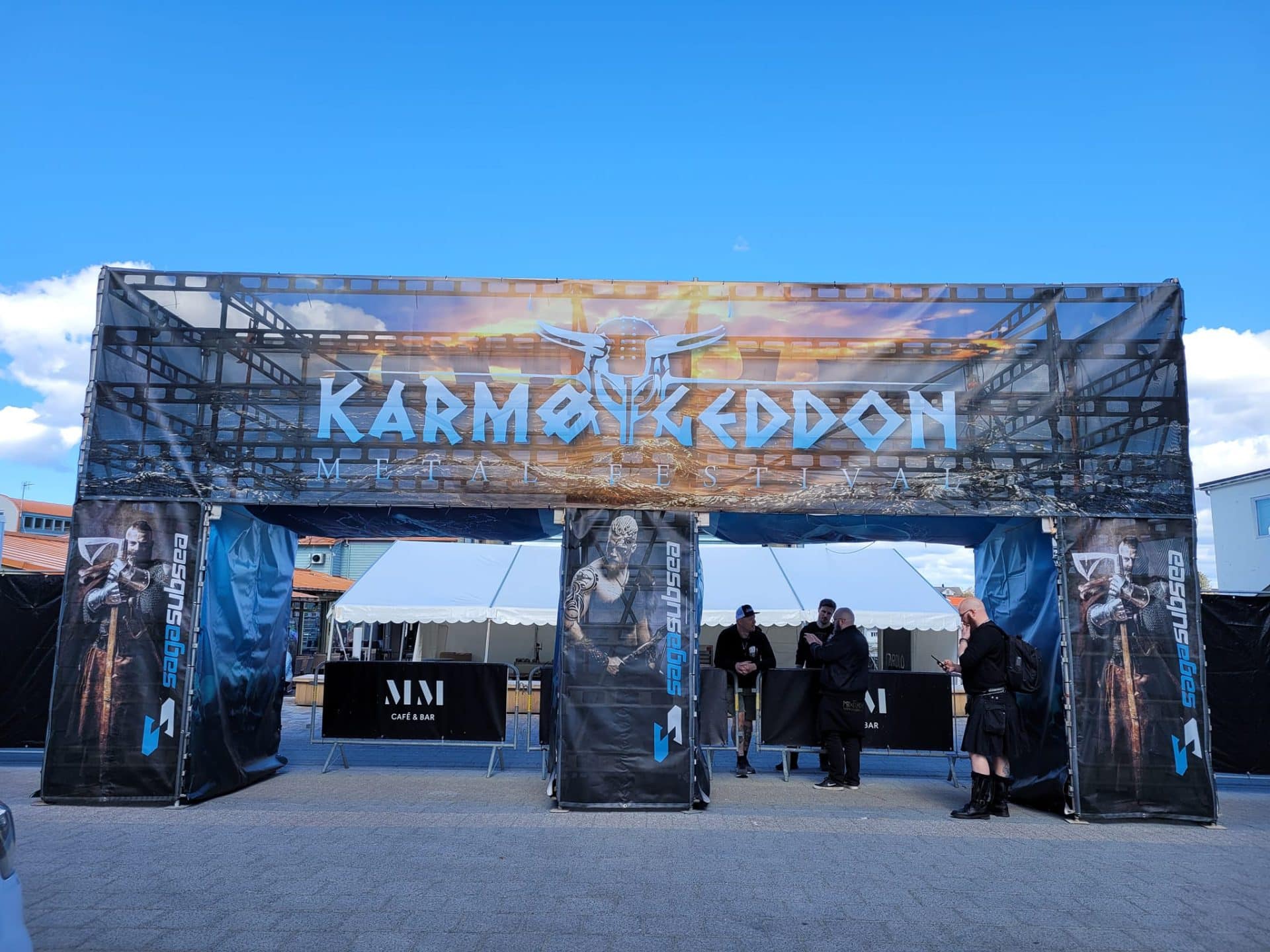 The entrance to the festival, located in the main street of Kopervik.