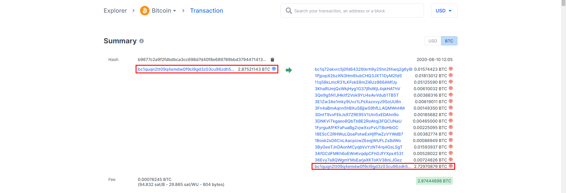 Source: Blockchain.com. Example of a classic Mixer withdrawal transaction. Source: Blockchain.com. Example of a classic Mixer withdrawal transaction.