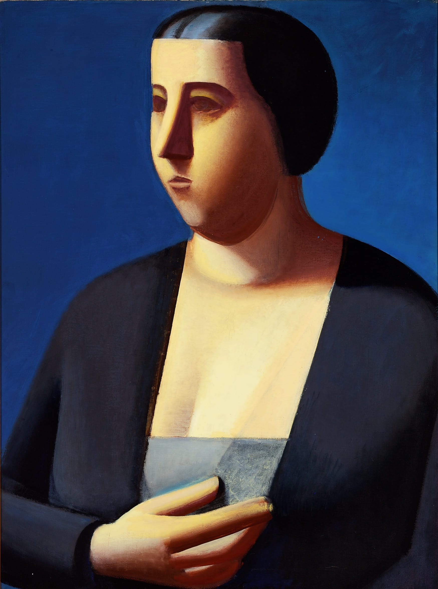 A painting, "Portrait of Anny Nissen, the artist’s sister (1932)" by Vilhelm Lundstrøm