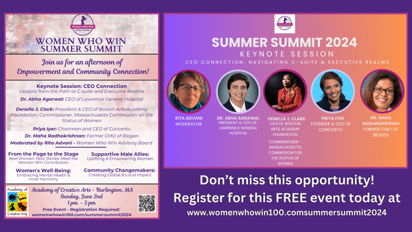 Women Who Win Presents Powerful Summer Summit on June 2nd