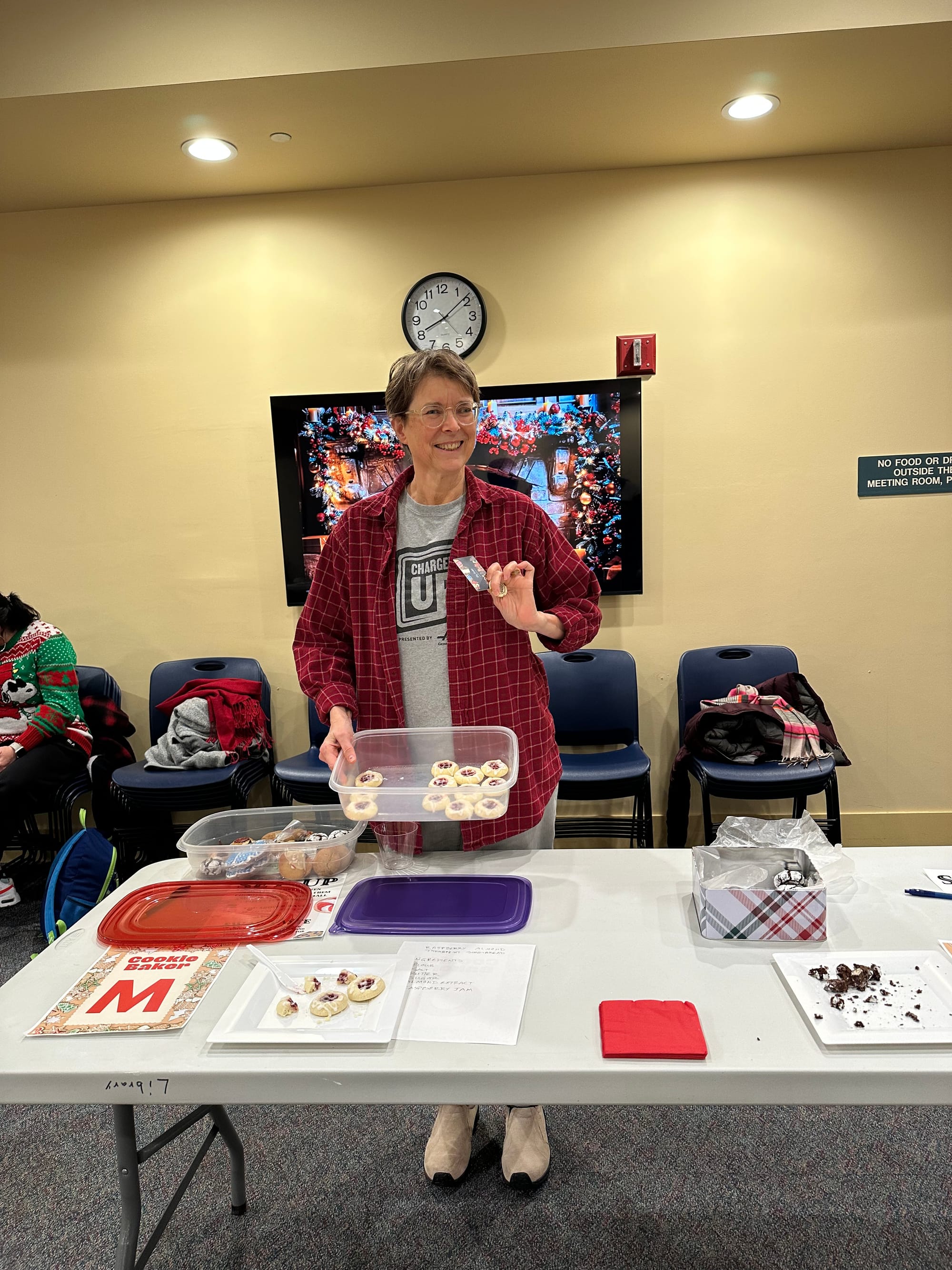 Eleanor O'Neill holds her winning cookies.