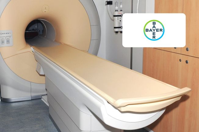 An MRI scanner and patient table