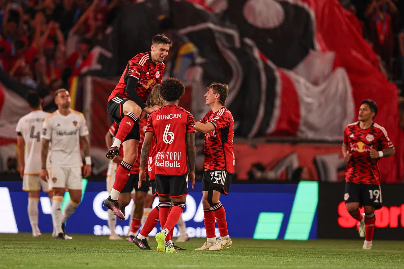 Zoomed N: New York Red Bulls with Seeing Red