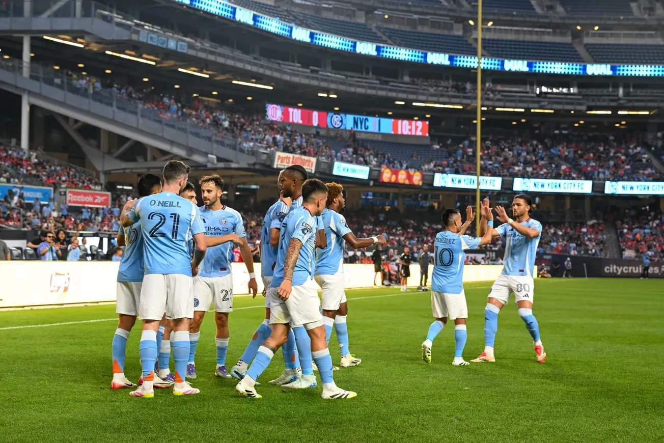 Zoomed N: New York City FC with Hudson River Blue