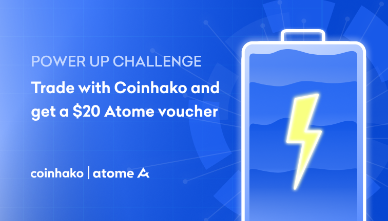 Trade on Coinhako from 16 June - 15 July 2022 and get a $20 Atome voucher