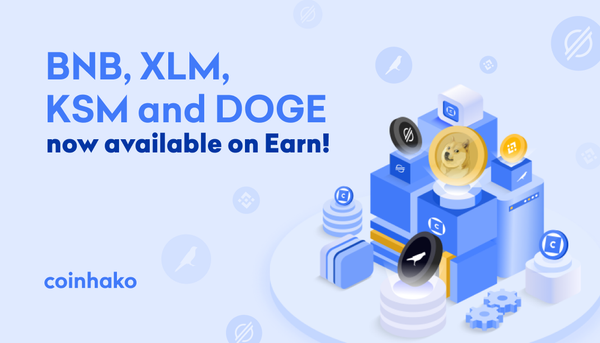 BNB, XLM, KSM & DOGE Now Live on Coinhako Earn