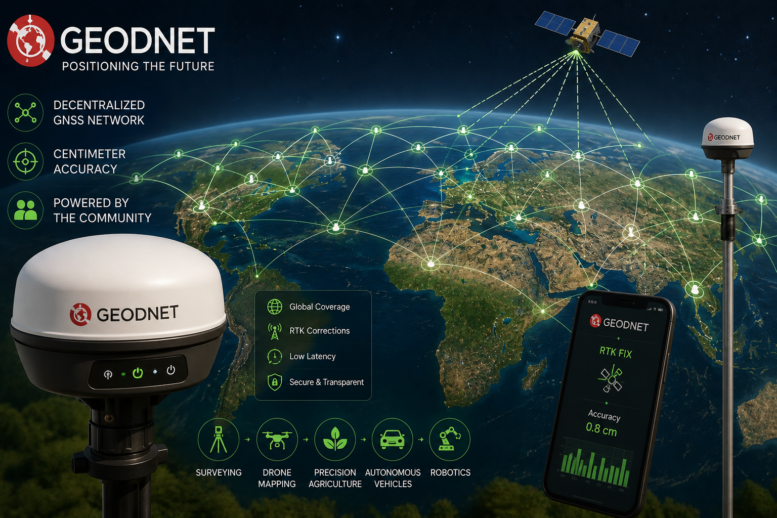 GEODNET – rețeaua GNSS descentralizată care încearcă să schimbe industria poziționării globale