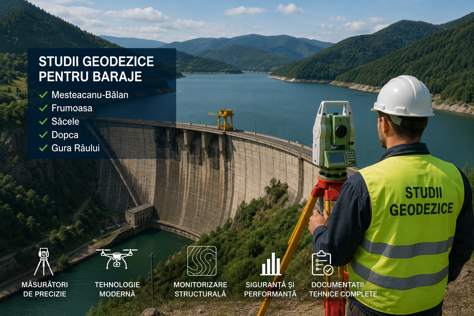 A fost lansată o procedură de achiziție pentru studii geodezice la mai multe baraje importante din România