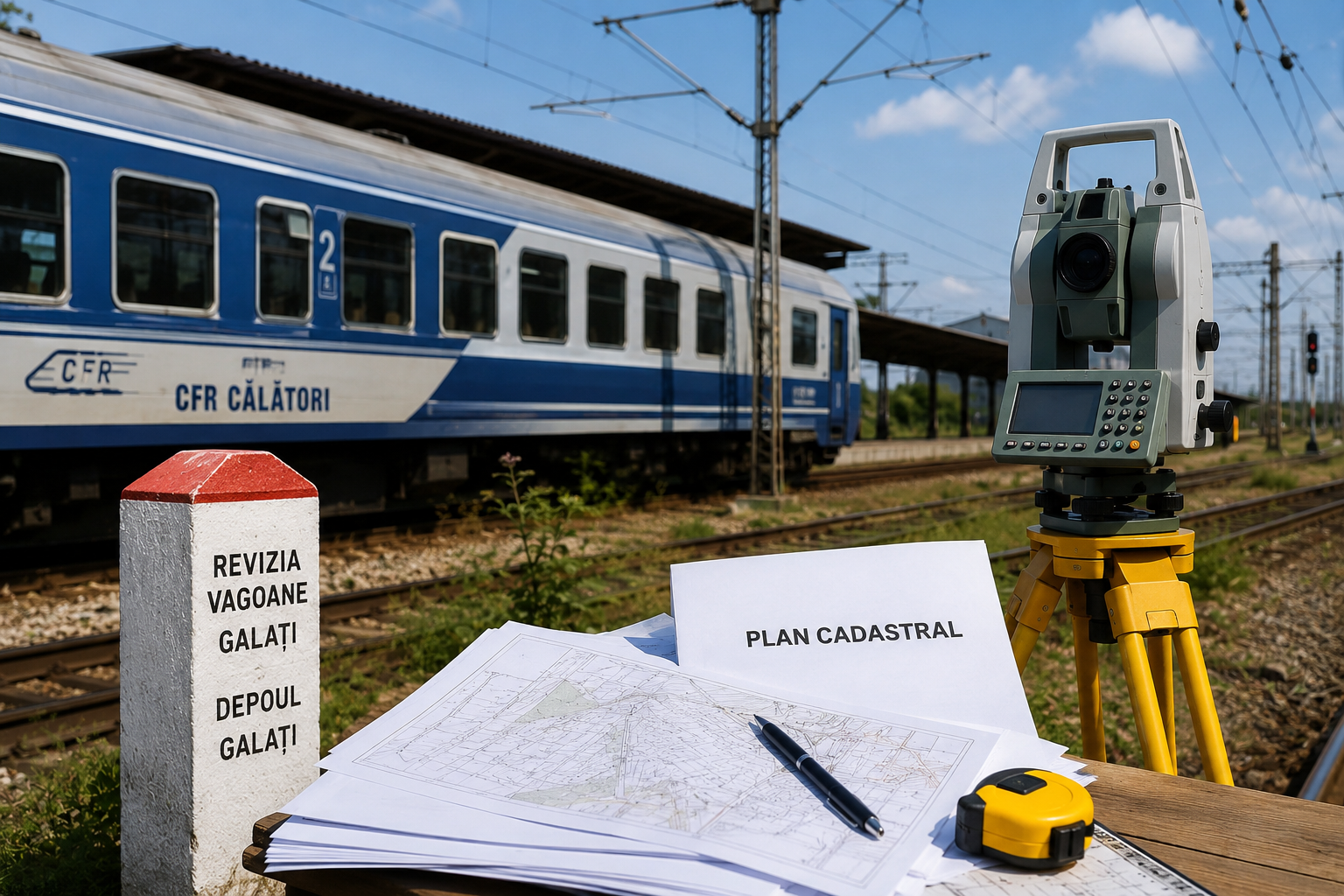 CFR Călători lansează o achiziție pentru servicii de cadastru și intabulare la Revizia Vagoane și Depoul Galați