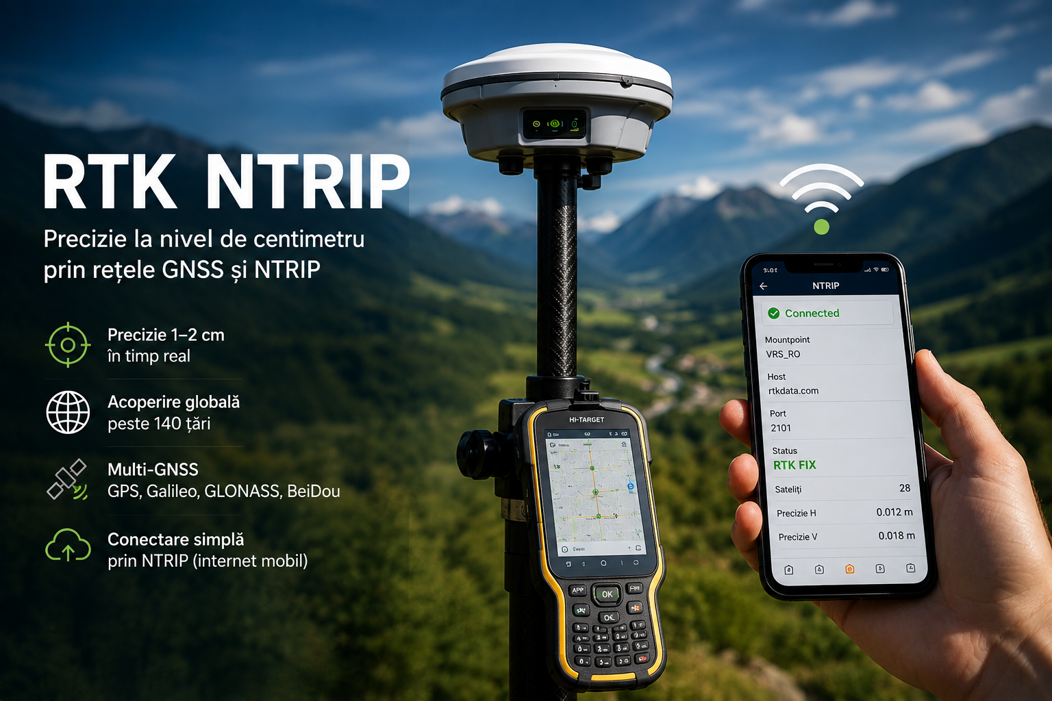 RTK NTRIP  – Cum funcționează corecțiile GNSS și de ce infrastructura contează