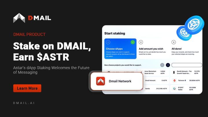 Stake on Dmail, Earn ASTR: Astar’s dApp Staking Welcomes the Future of Messaging