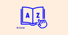 Blue icon of an open book labeled A to Z with the Carter logo below