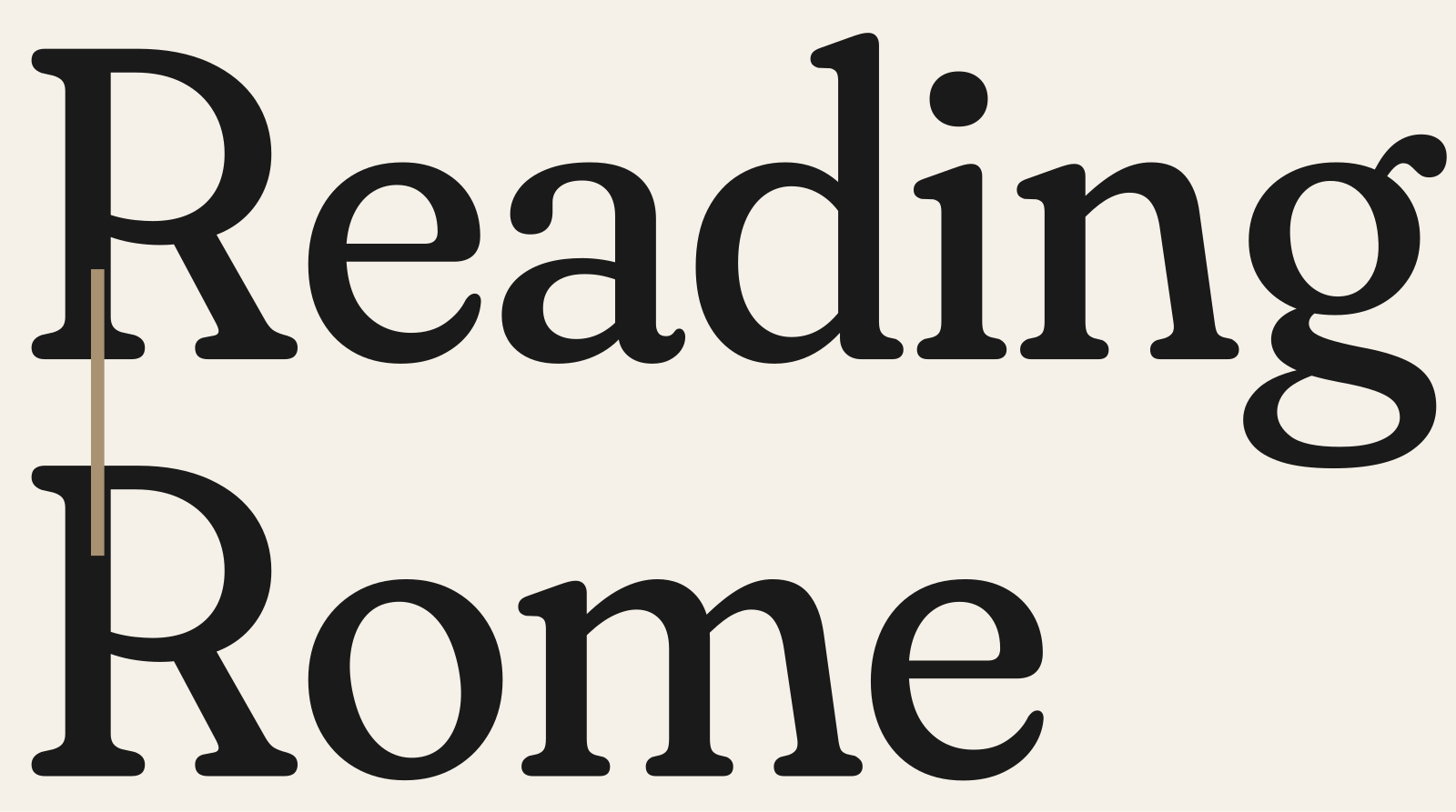 Reading Rome
