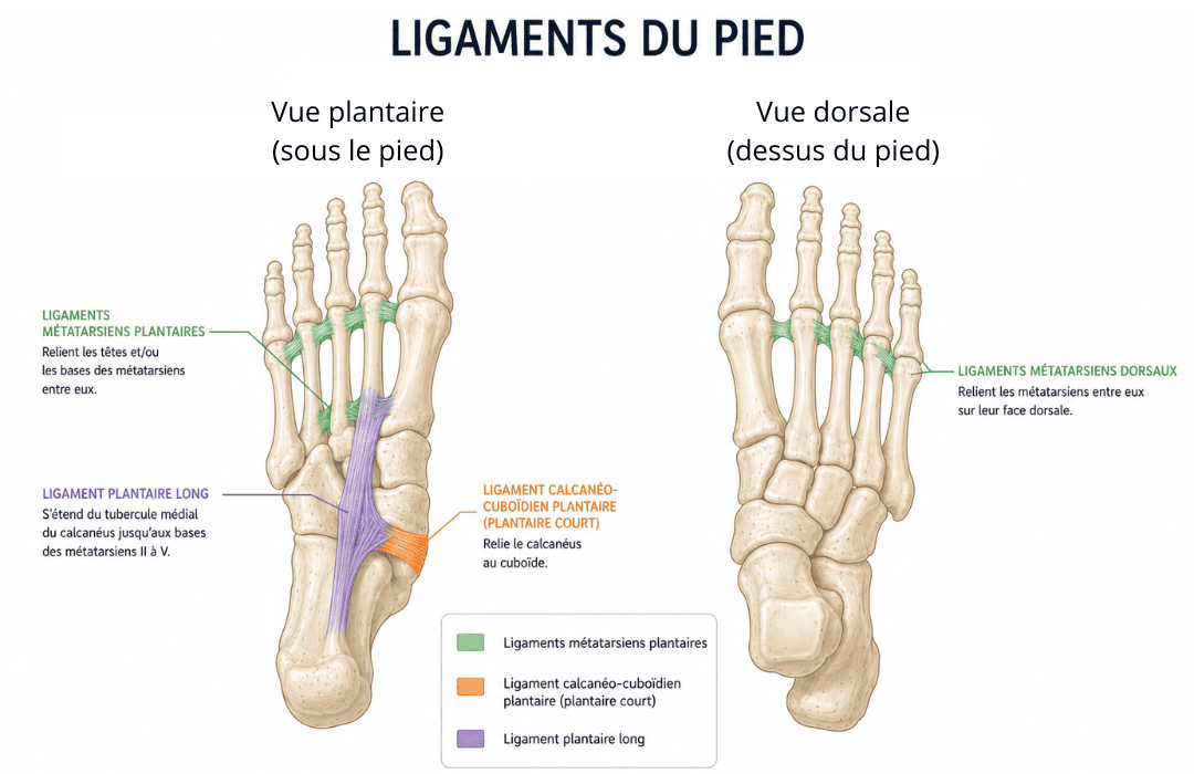 ligaments pied