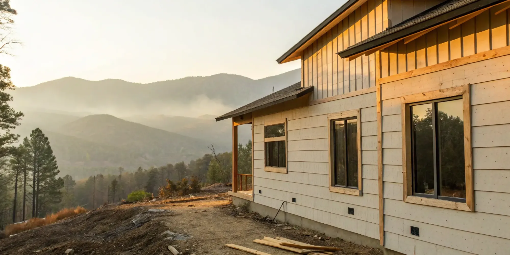 Fiber cement siding on a house, highlighting seams and trim where common siding problems begin.