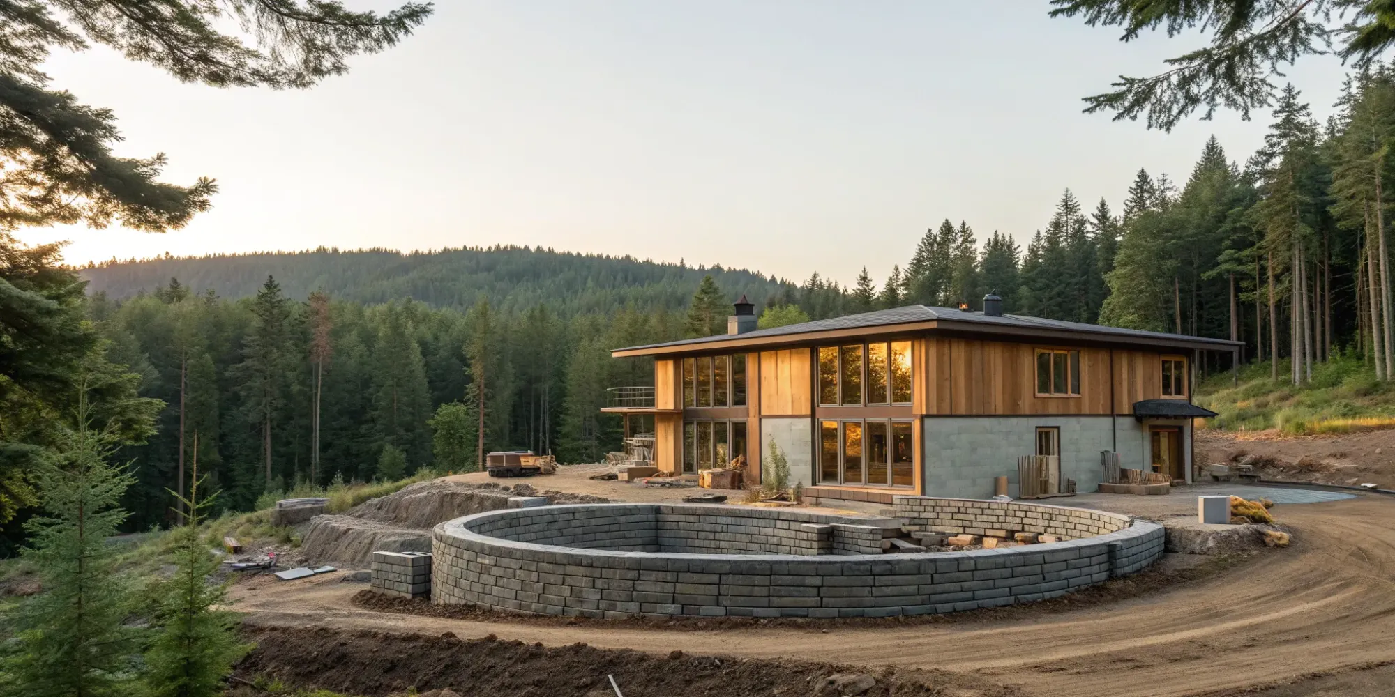 New construction home in a high-risk area requiring builders risk insurance.