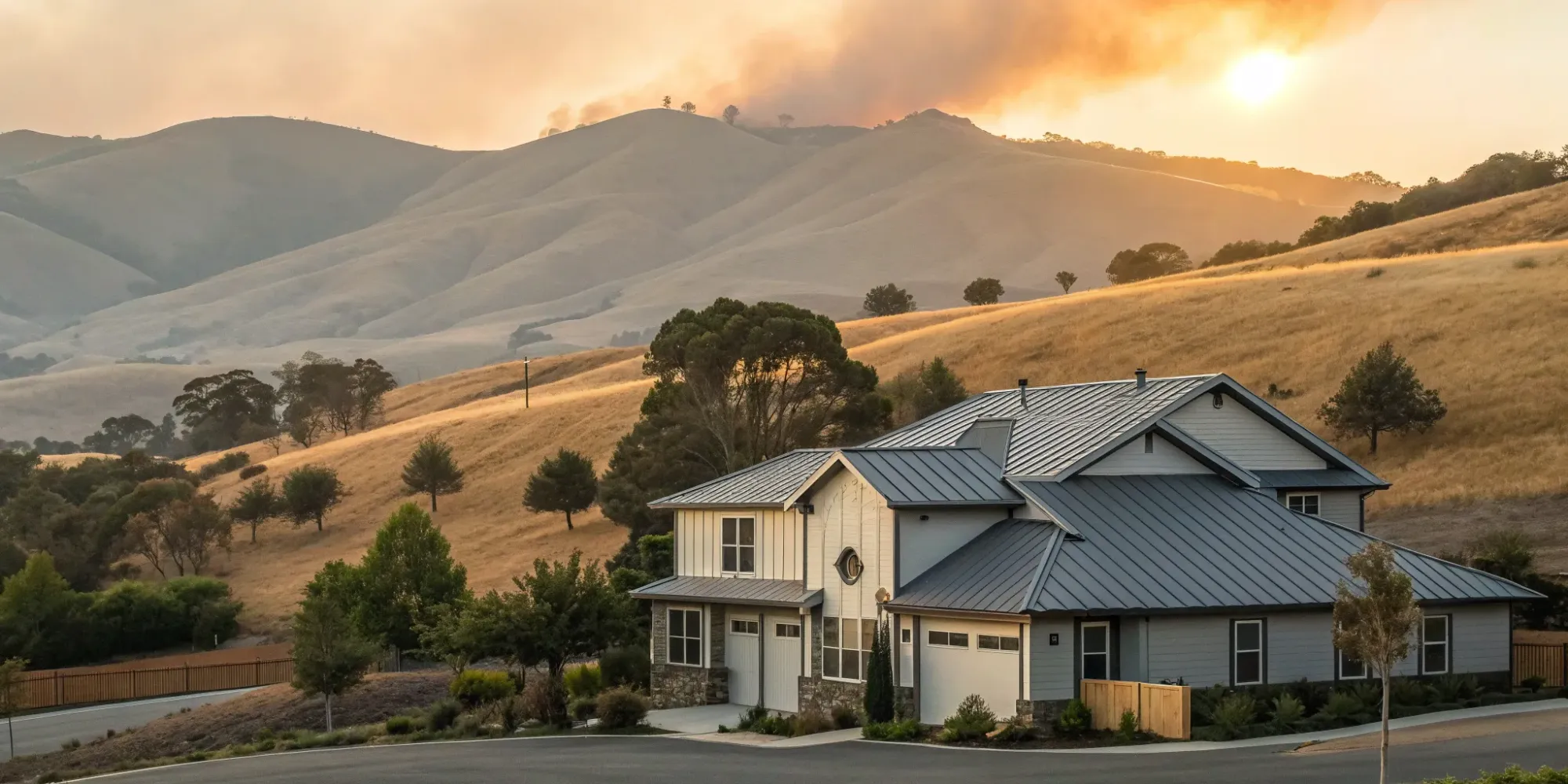 Construction plan review for insurance on a new home in the high-risk California hills.