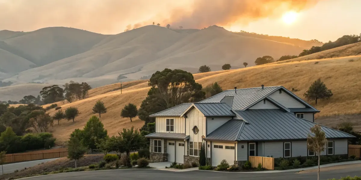 Construction plan review for insurance on a new home in the high-risk California hills.