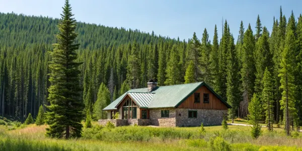 Building plan for a Montana home in a fire zone using compliant, fire-resistant materials.