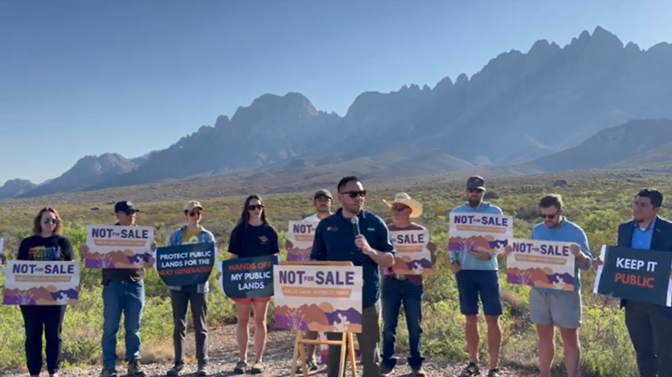 Vasquez, local advocates rally to protect Organ Mountains–Desert