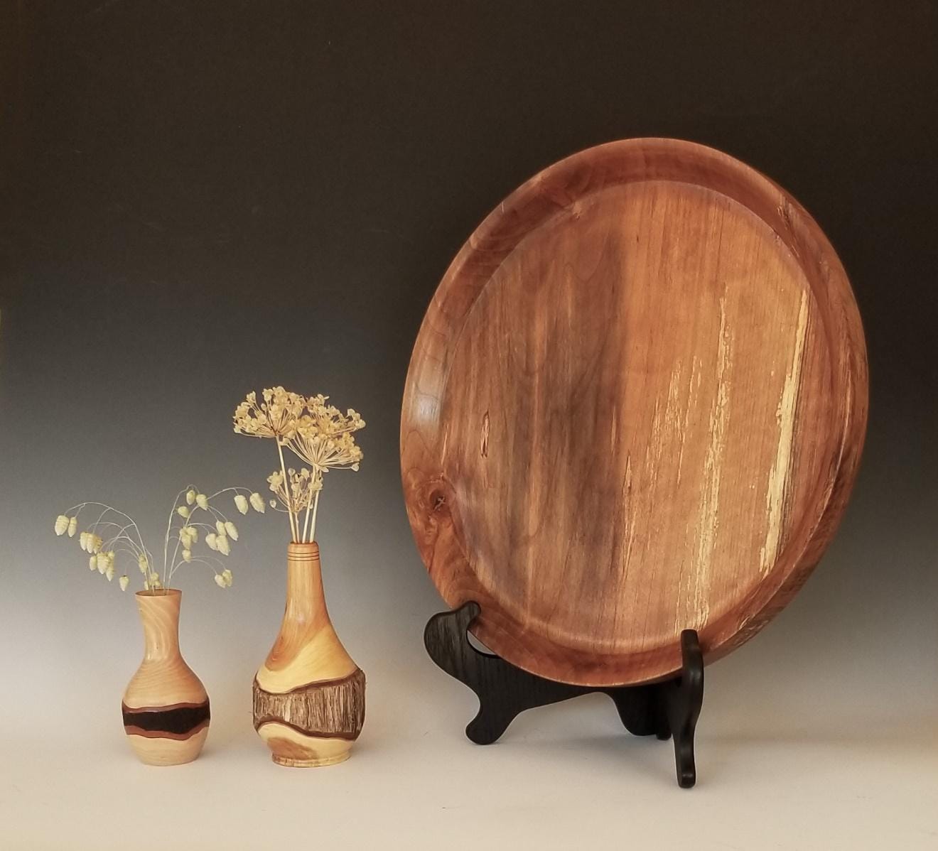 Woodturned vessels and platter by Richard Spellenberg, one of the Mesilla Valley Fine Arts Gallery’s featured artists for November.