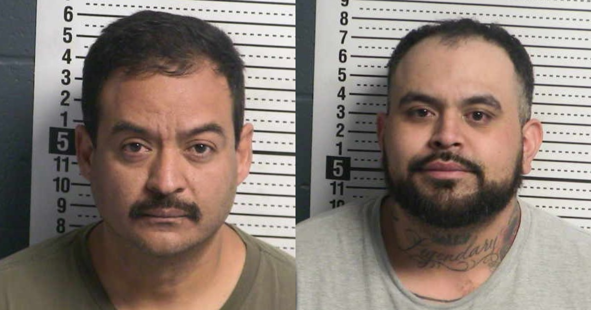Side-by-side booking photos of two men identified as Pablo Montoya Martinez and Pablo Martinez in front of height charts.