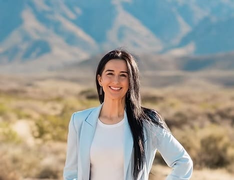 Portrait of Matilda “Tilli” Villalobos, a candidate in the Democratic primary for New Mexico House District 37.