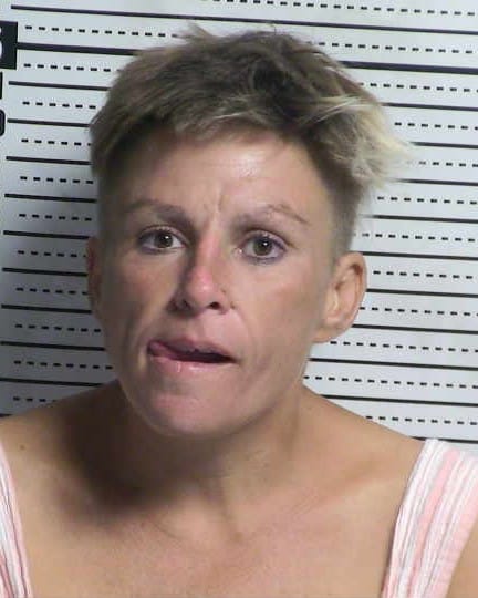 Booking photo of Christi Marie Poston, who was charged after a burglary report at a Mesilla residence.