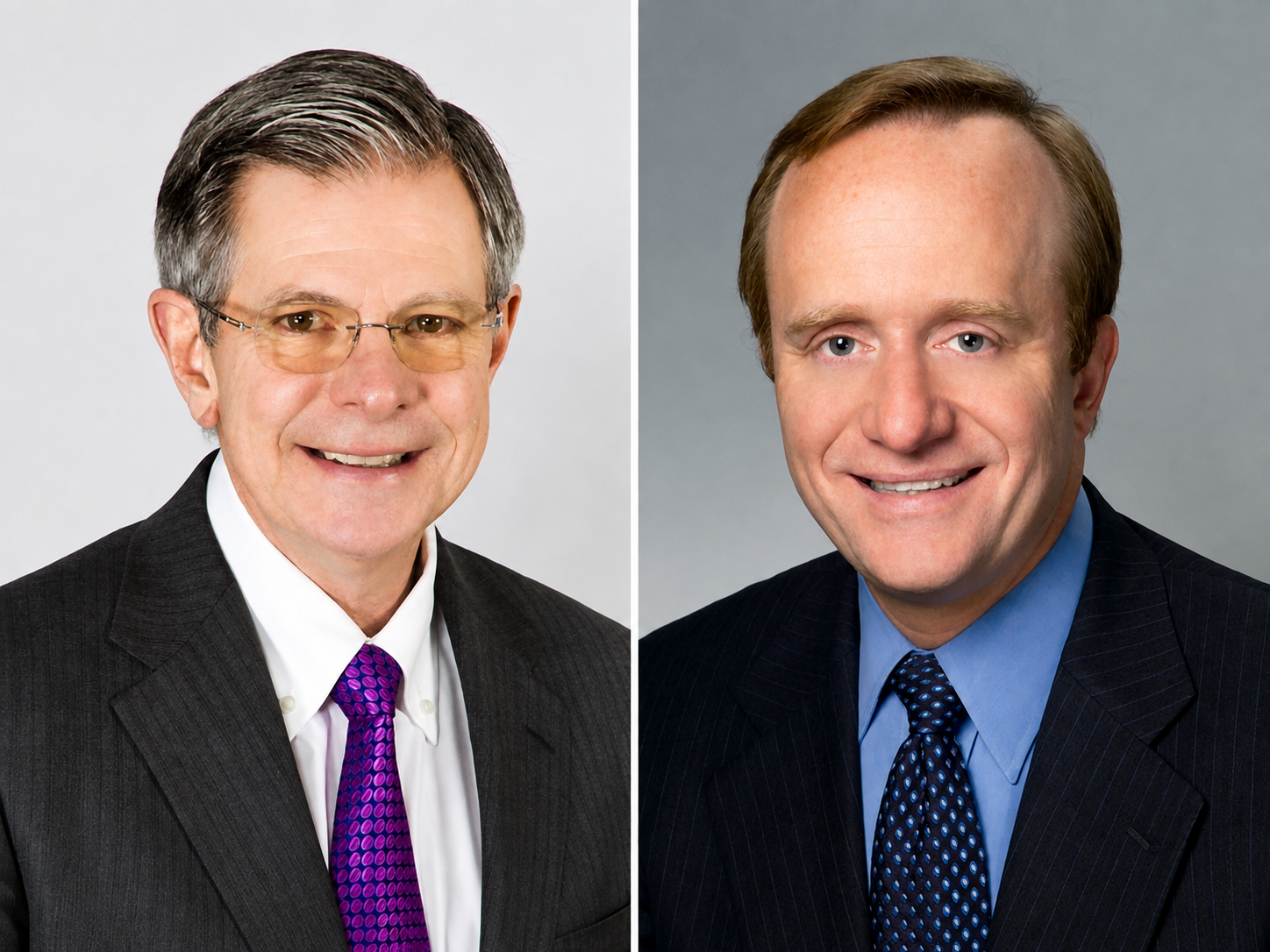 A side-by-side image shows Paul Begala, left, and Charlie Black, who will discuss the 2026 midterm election at NMSU’s Domenici conference.