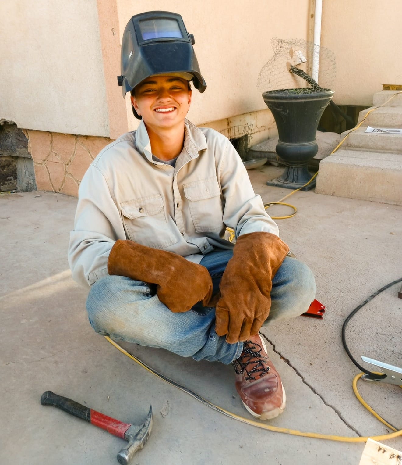 Deming High School student Urijah Nordorf, 16, participates in vocational training through Western New Mexico University’s dual enrollment program.