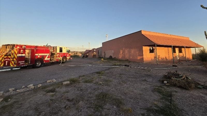 Fire damages commercial building on North Telshor Boulevard in Las Cruces