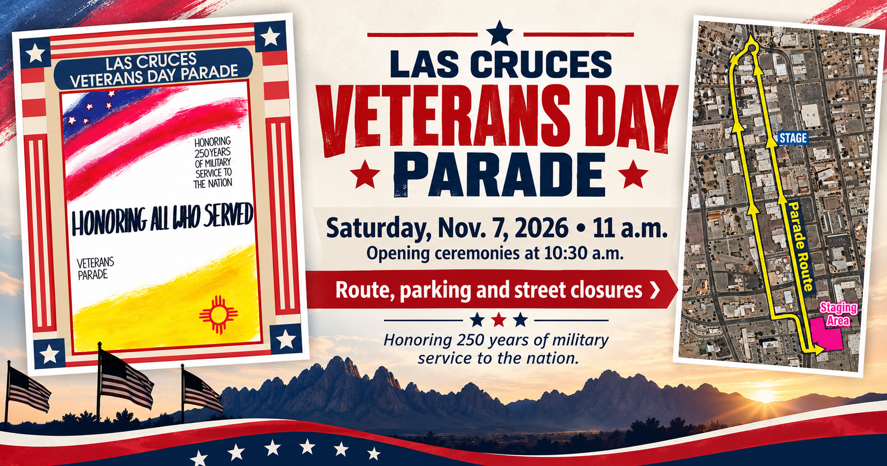 Las Cruces Veterans Day Parade returns Nov. 7 with downtown route, street closures