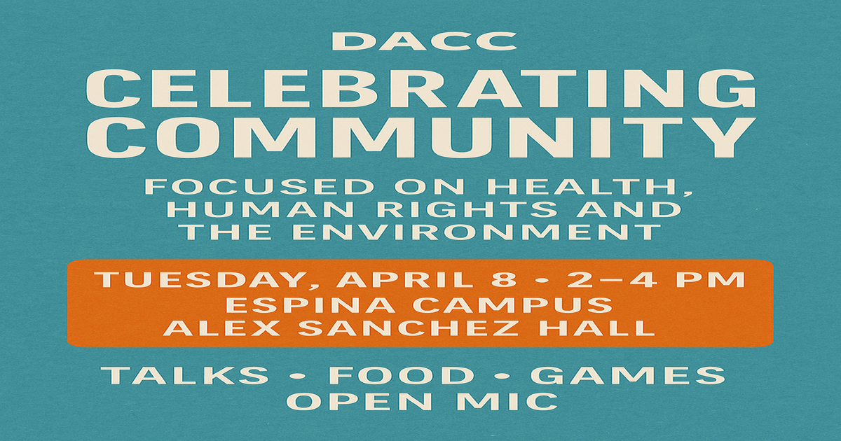 DACC to host community event focused on healthy living, human rights and the environment